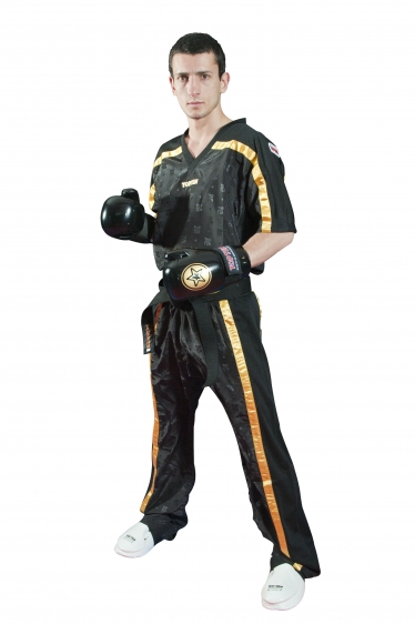 Spodnie do kickboxingu TOP TEN - SKBP-TT czarny XXXS - obrazek 3