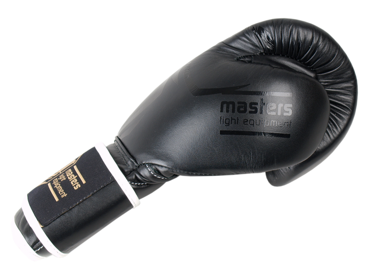 Rękawice bokserskie skórzane MASTERS RBT-BLACK/BLACK 16 oz - obrazek 4