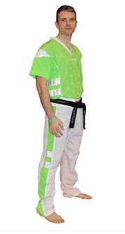 (P) Strój do kickboxingu TOP TEN NEON zielono-biały XL