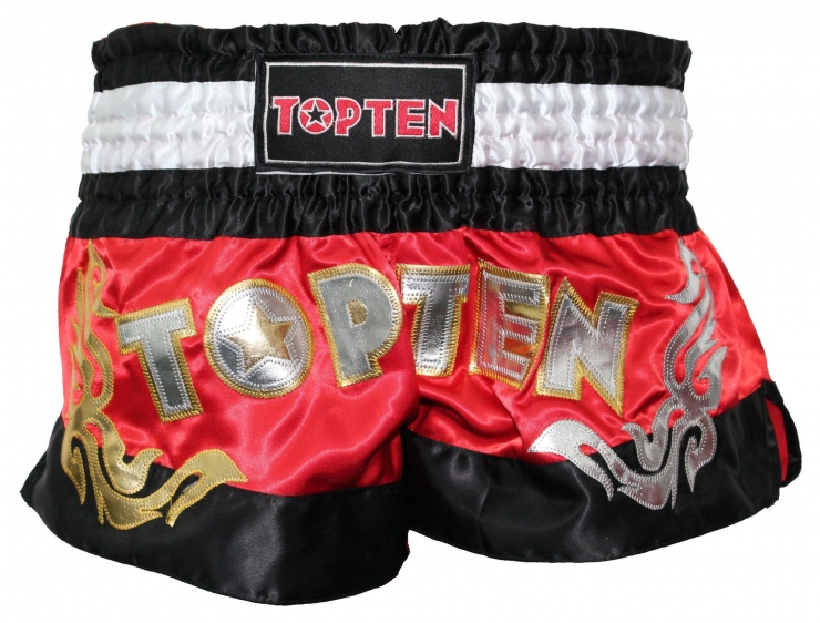Spodenki do kickboxingu "TOP TEN" czerwony XS - obrazek 4