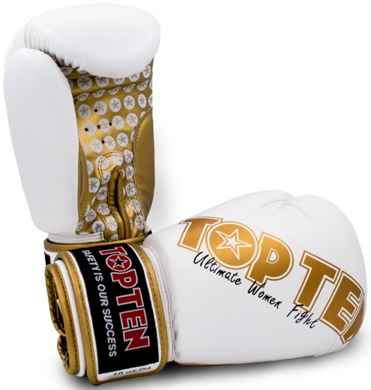 Rękawice bokserskie TOP TEN "Woman" 10 oz czarno-złoty