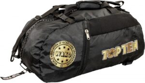 Torba sportowa TOP TEN z funkcją plecaka 55 x 29 x 27 TPR-P-1 WAKO czarno-złota