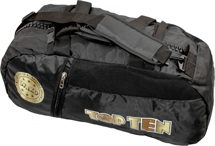 Torba sportowa TOP TEN z funkcją plecaka 67 x 36 x 33 TPR-P-1 WAKO czarno-złota - obrazek 4