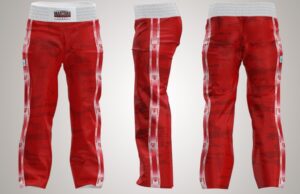 Spodnie do kickboxingu MASTERS "FIGHT" SKBP-M (WAKO APPROVED) czerwony XXXS