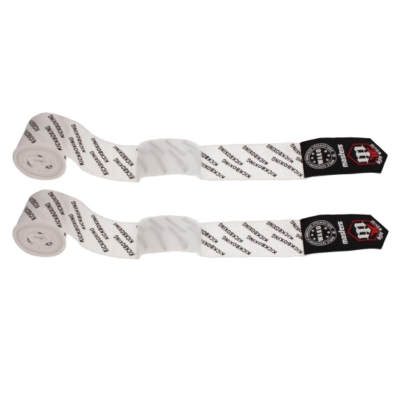 Taśmy bokserskie półelastyczne BBE-2,5 m WAKO biały - obrazek 5