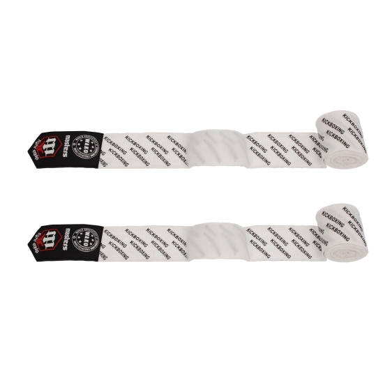 Taśmy bokserskie półelastyczne BBE-2,5 m WAKO biały - obrazek 7