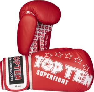 Rękawice bokserskie TOP TEN RTT-10 SUPERFIGHT 3000 STARS (WAKO APPROVED new) niebieski 10 oz
