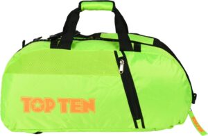 Torba sportowa TOP TEN z funkcją plecaka Neon zielona 55 cm x 29 cm x 27 cm