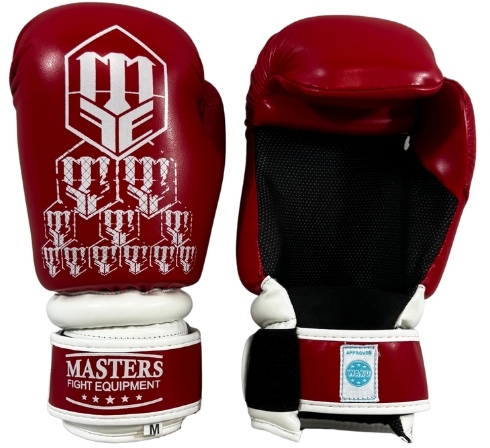 Rękawice otwarte ROSM-FIGHT (WAKO APPROVED) czerwony S - obrazek 3