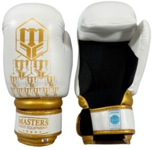 Rękawice otwarte ROSM-FIGHT (WAKO APPROVED) biały S