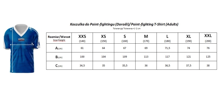 Koszulka MASTERS do point-fightingu "FIGHT" (WAKO APPROVED) czarny L - obrazek 5