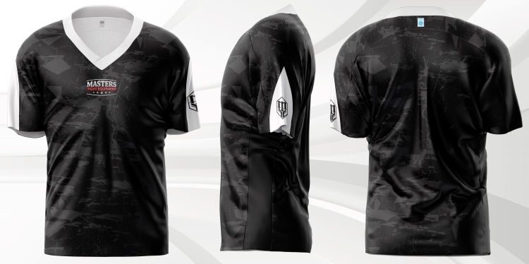 Koszulka MASTERS do point-fightingu "FIGHT" (WAKO APPROVED) czarny L - obrazek 4