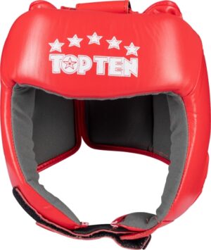 Kask bokserski turniejowy KTT-COMPETITION (WORLD BOXING APPROVED) czerwony S