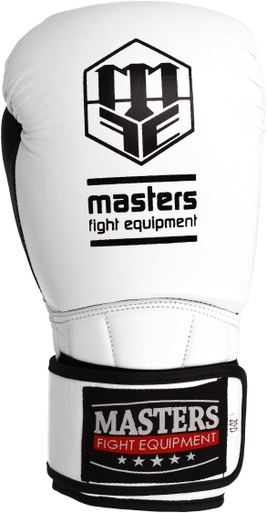 Rękawice bokserskie skórzane MASTERS RBT-PERFECT-GRIP 12 oz czerwono - białe - obrazek 6