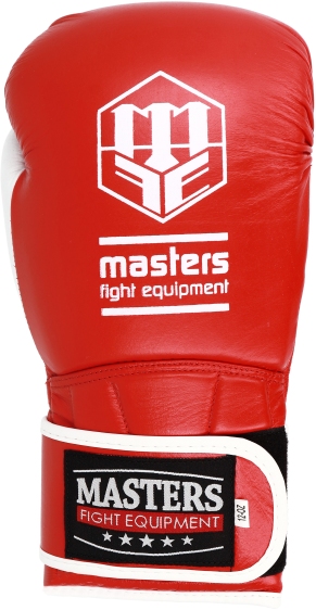 Rękawice bokserskie skórzane MASTERS RBT-PERFECT-GRIP 12 oz czerwono - białe - obrazek 8