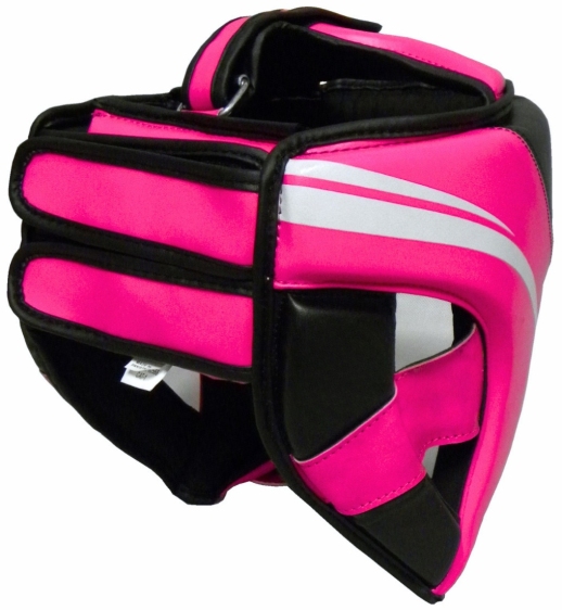 Kask bokserski sparingowy KSTOP-PU-FT różowy M - obrazek 4