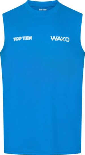 Koszulka bez rękawów do kick lightu TOP TEN "BASIC" (WAKO APPROVED) czarny L
