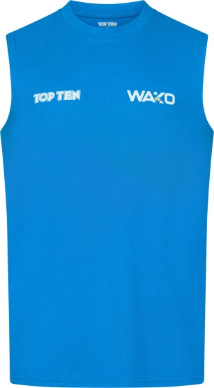 Koszulka bez rękawów do kick lightu TOP TEN "BASIC" (WAKO APPROVED) czarny L