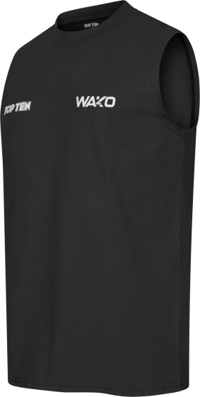 Koszulka bez rękawów do kick lightu TOP TEN "BASIC" (WAKO APPROVED) czarny L - obrazek 10