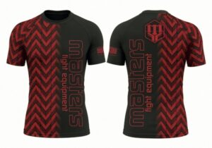 Rashguard z krótkim rękawem MASTERS PULSE RSG-P czarno-czerwony XXL