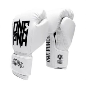 Rękawice bokserskie RPU "ONE PUNCH" białe 12 oz