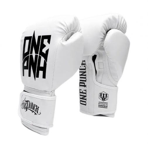 Rękawice bokserskie RPU "ONE PUNCH" białe 12 oz