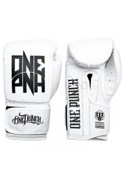 Rękawice bokserskie RPU "ONE PUNCH" białe 12 oz - obrazek 2